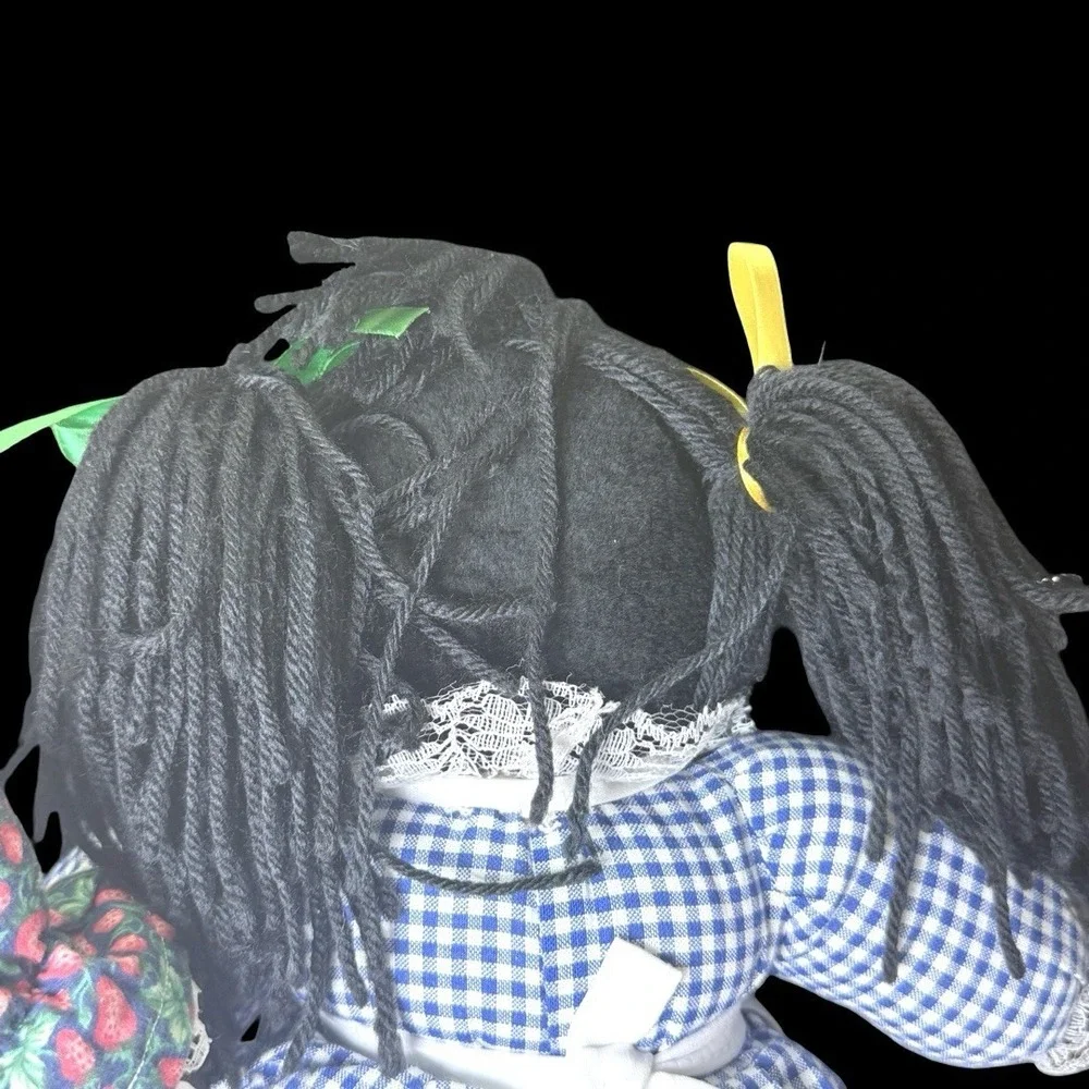 Folk Art African American Primitive Rag Dolls Lot of 2